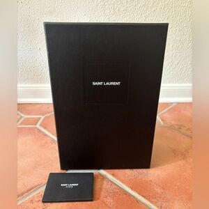 Saint Laurent shoebox with info book and envelope